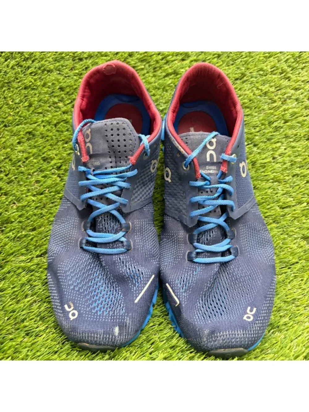 On Cloud X Mens Size 9.5 Navy Blue Athletic Running Walking Shoes Sneakers
